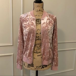 Nordstrom Love Fire velour zip-up jacket